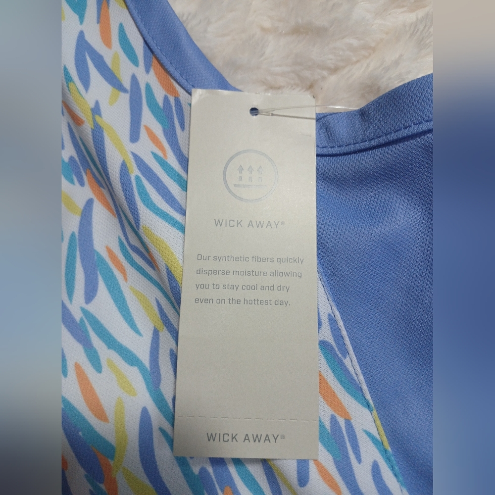 Bermunda Sands Dress Athleisure Golf Sz. M Sleeveless 1/4 Zip Amity Periwinkle - Picture 6 of 9